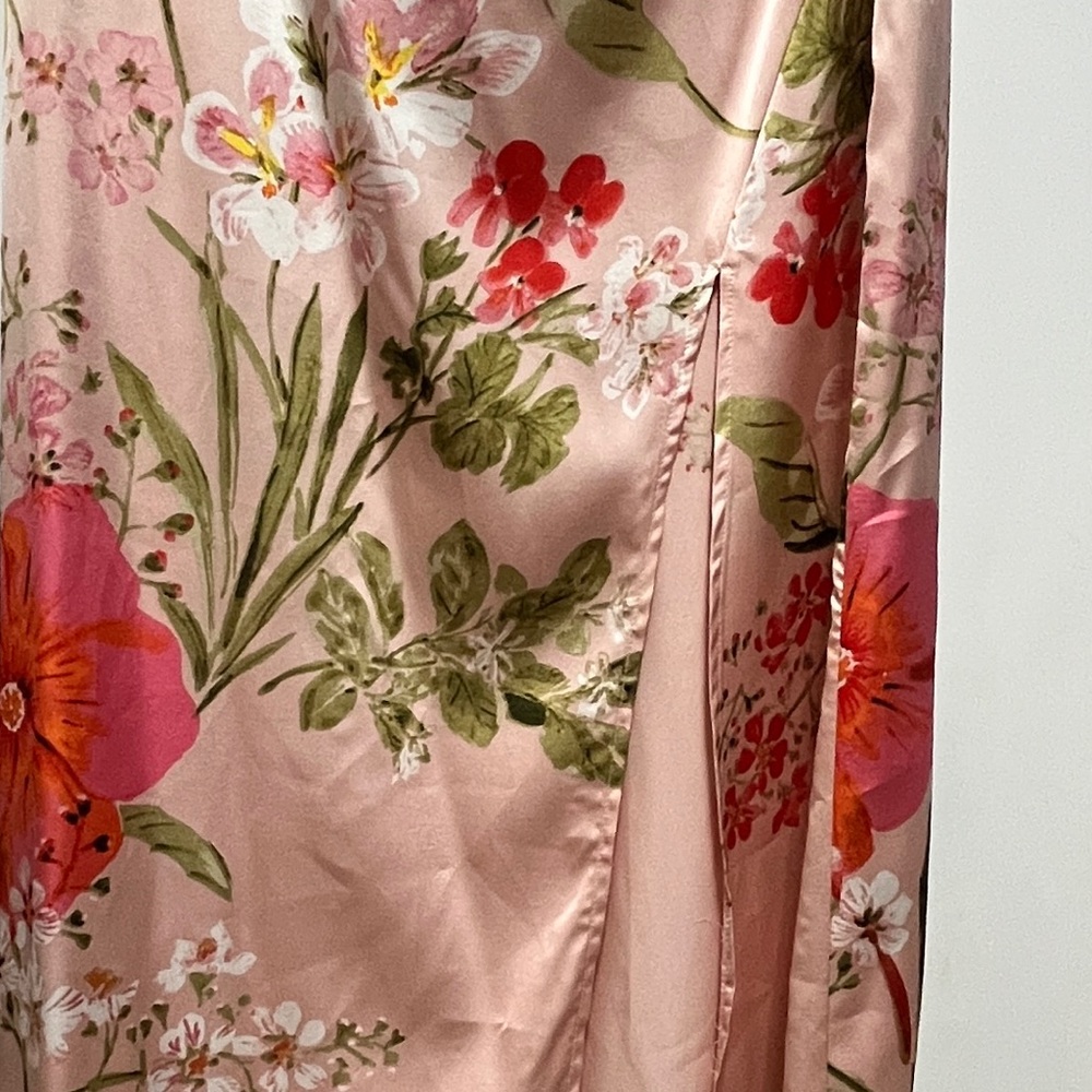 Lulus Remarkable Entrance Pink Floral Print midi Dress Size Small - Picture 3 of 5